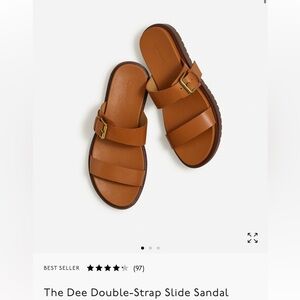 NIB Madewell The Dee Leather Double Strap Sandals